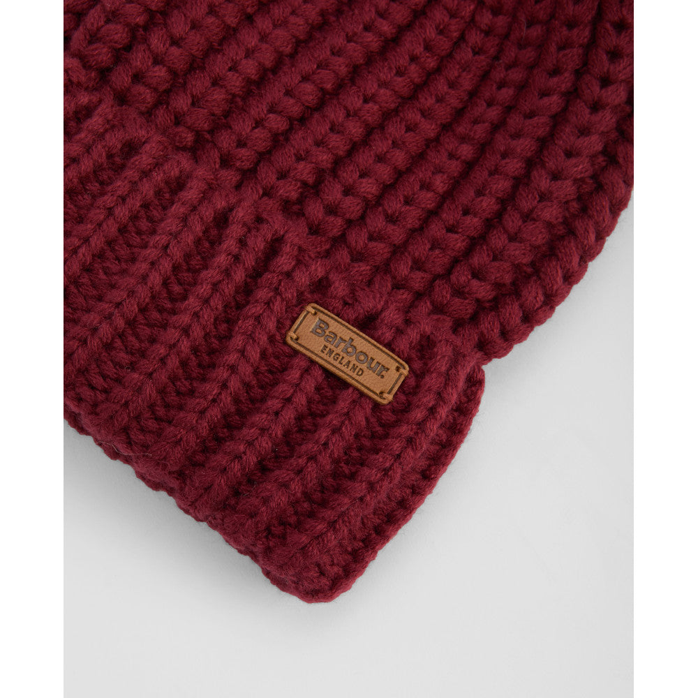 Barbour Saltburn Biking Red Beanie Hat