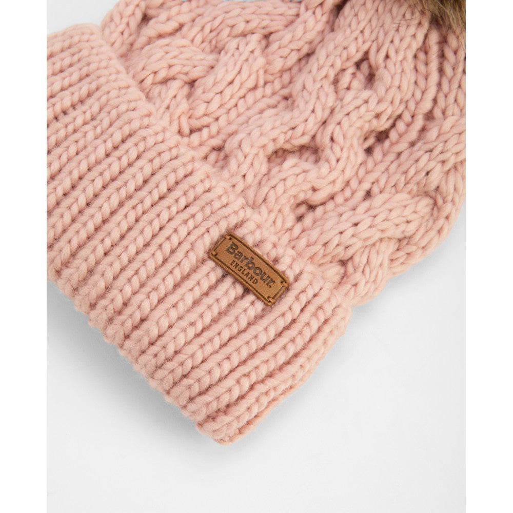 Barbour Penshaw Pink Blush Beanie Hat