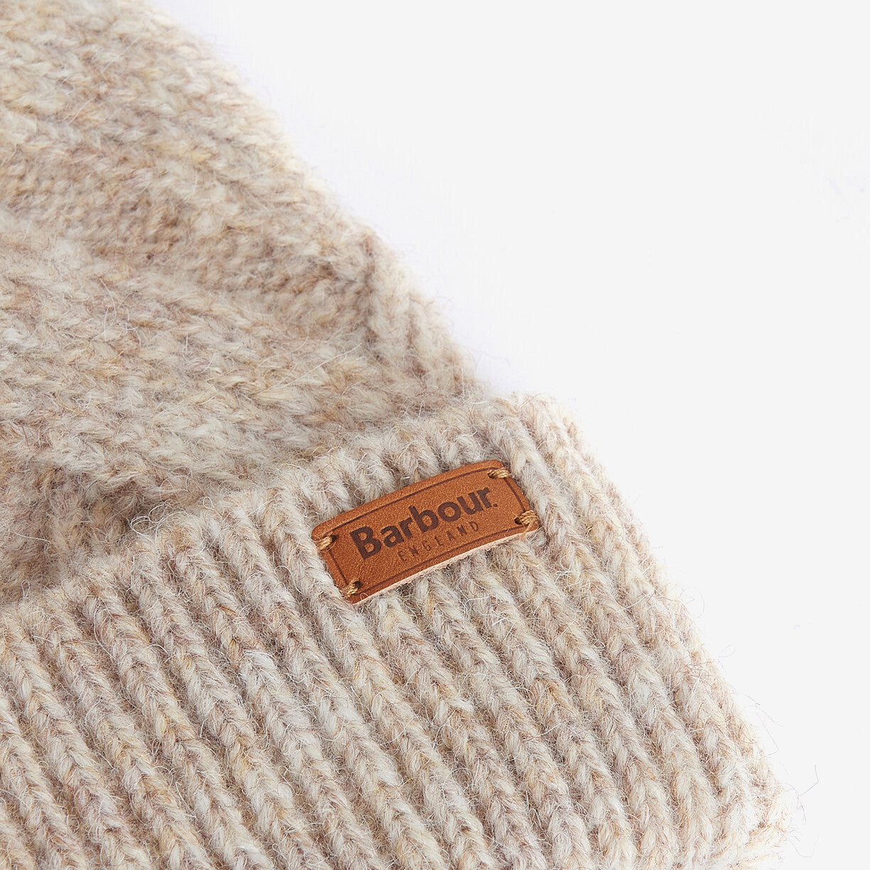 Barbour Dace Cable Knit Sand Beige Beanie & Scarf Set