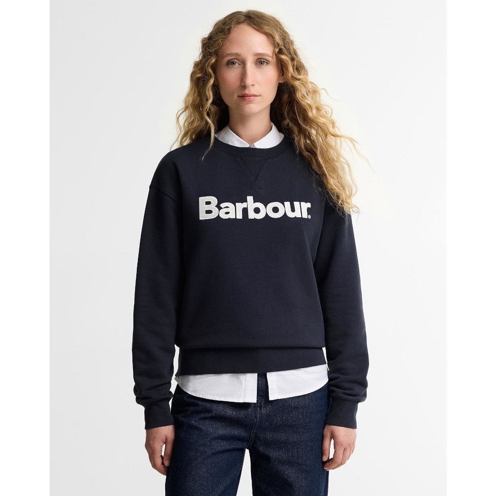 Barbour Hartland Dark Navy Crew Sweatshirt