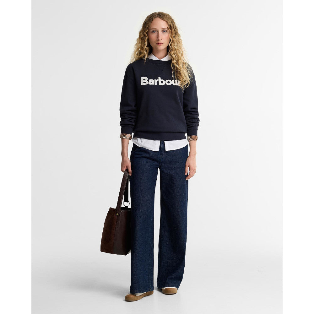 Barbour Hartland Dark Navy Crew Sweatshirt
