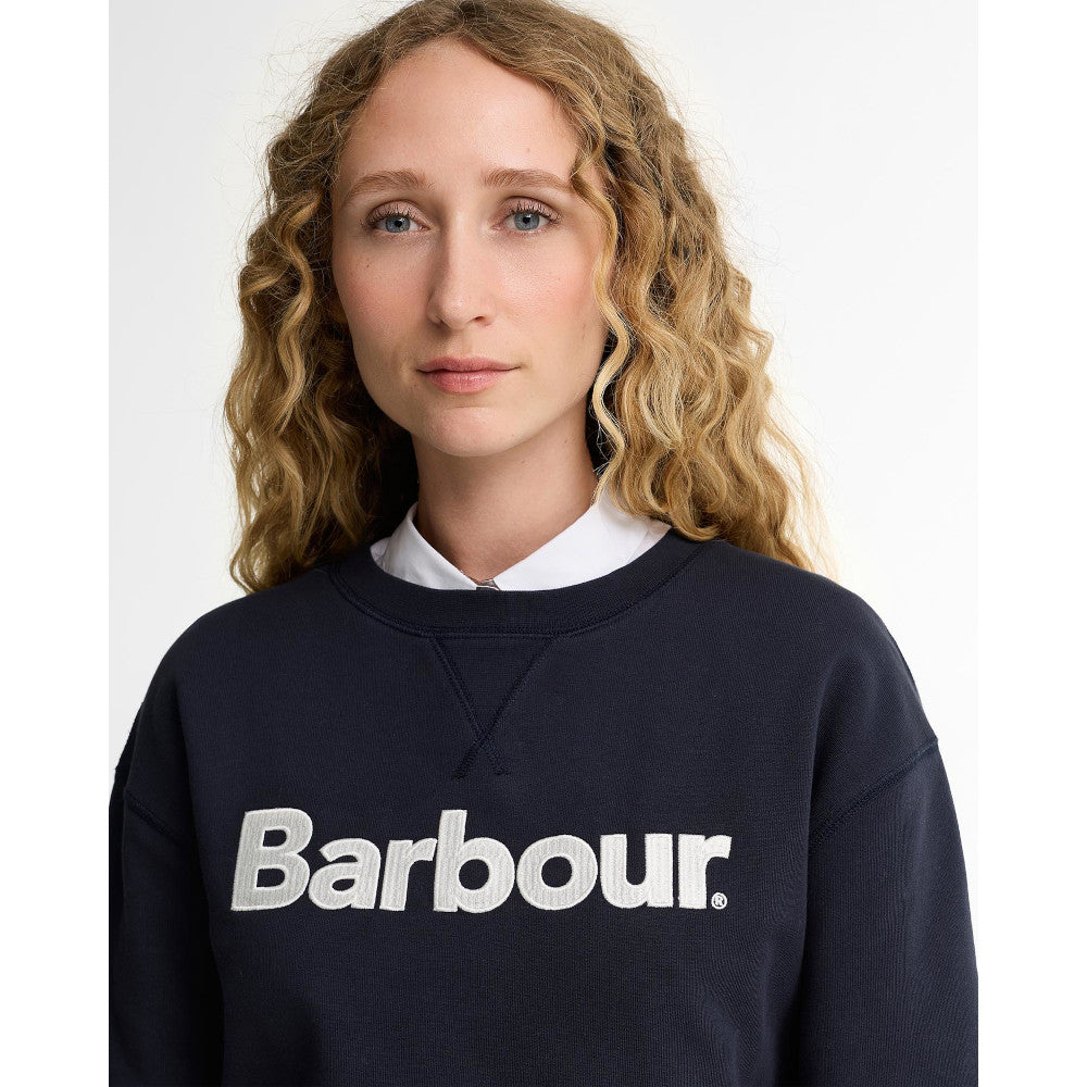 Barbour Hartland Dark Navy Crew Sweatshirt