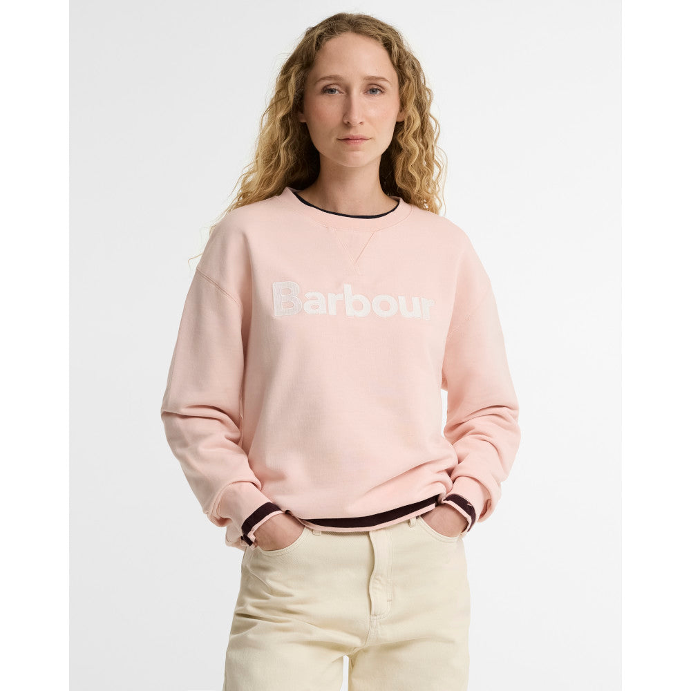 Barbour Hartland Pink Blush Crew Sweatshirt