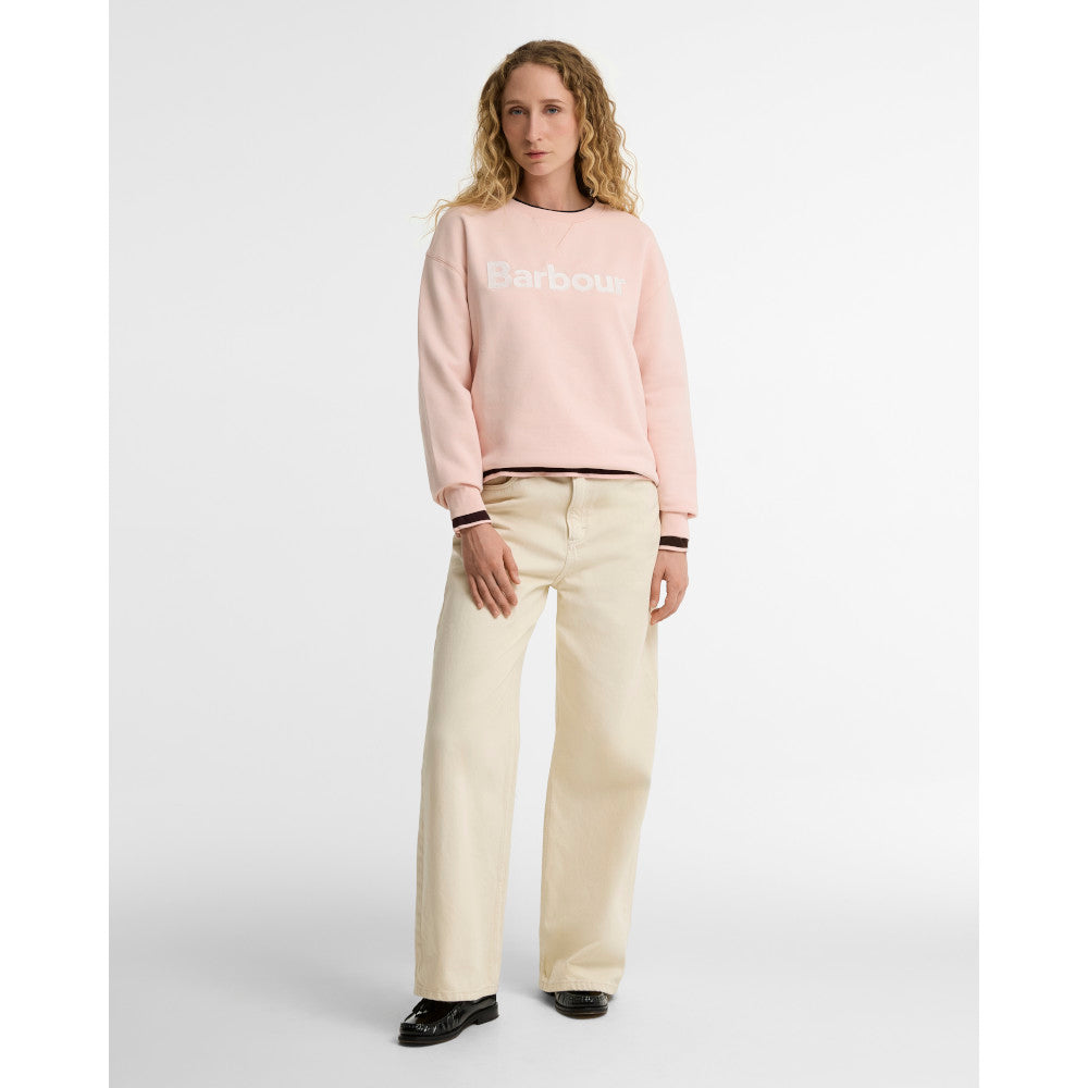 Barbour Hartland Pink Blush Crew Sweatshirt
