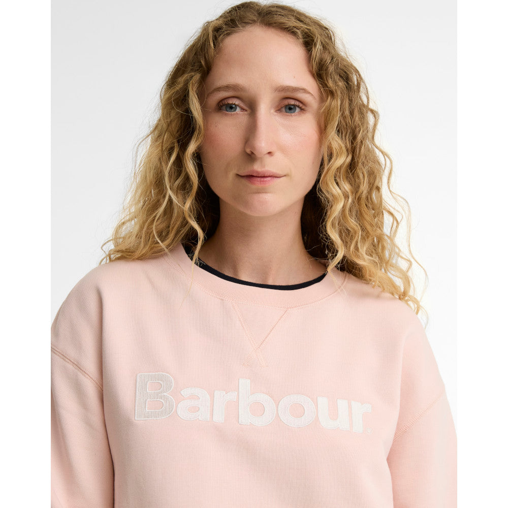Barbour Hartland Pink Blush Crew Sweatshirt