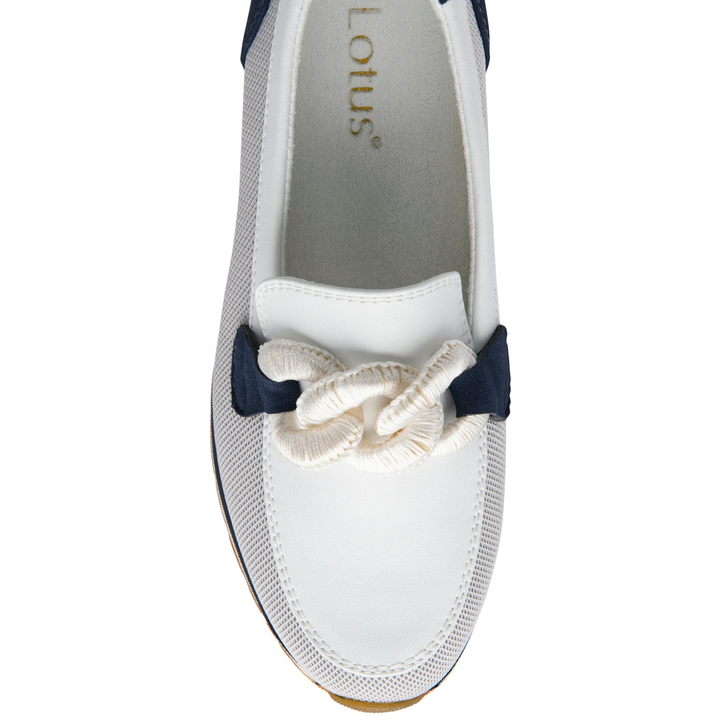 Lotus Lorrian White/Navy Shoe