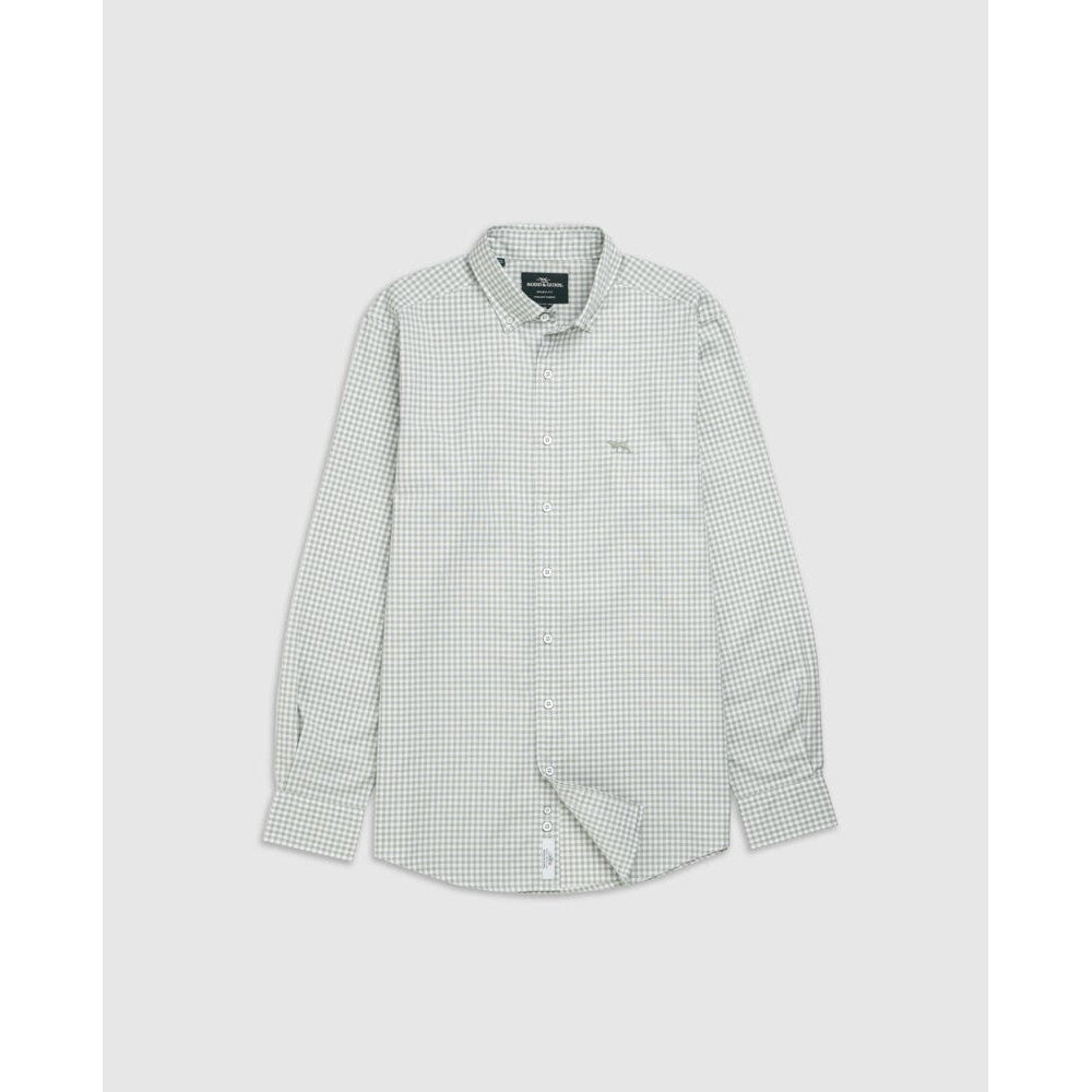 Rodd & Gunn Gunn Check Dusty Sage Oxford Shirt