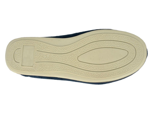 Wallace LS191C Navy Spot Bootie Slippers