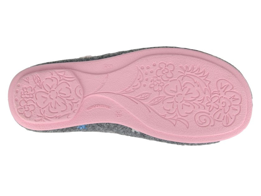 Wallace LS193F Pink Floral Slippers