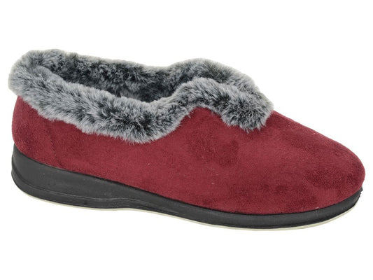 Wallace LS194BD Burgundy Bootie Slippers