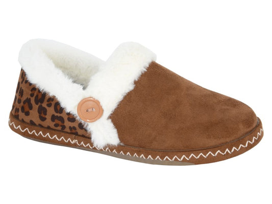 Wallace LS200TS Tan Fur Trim Slippers
