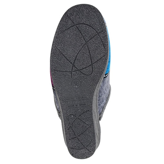 Wallace LS360FM Grey Butterfly Mule Slippers
