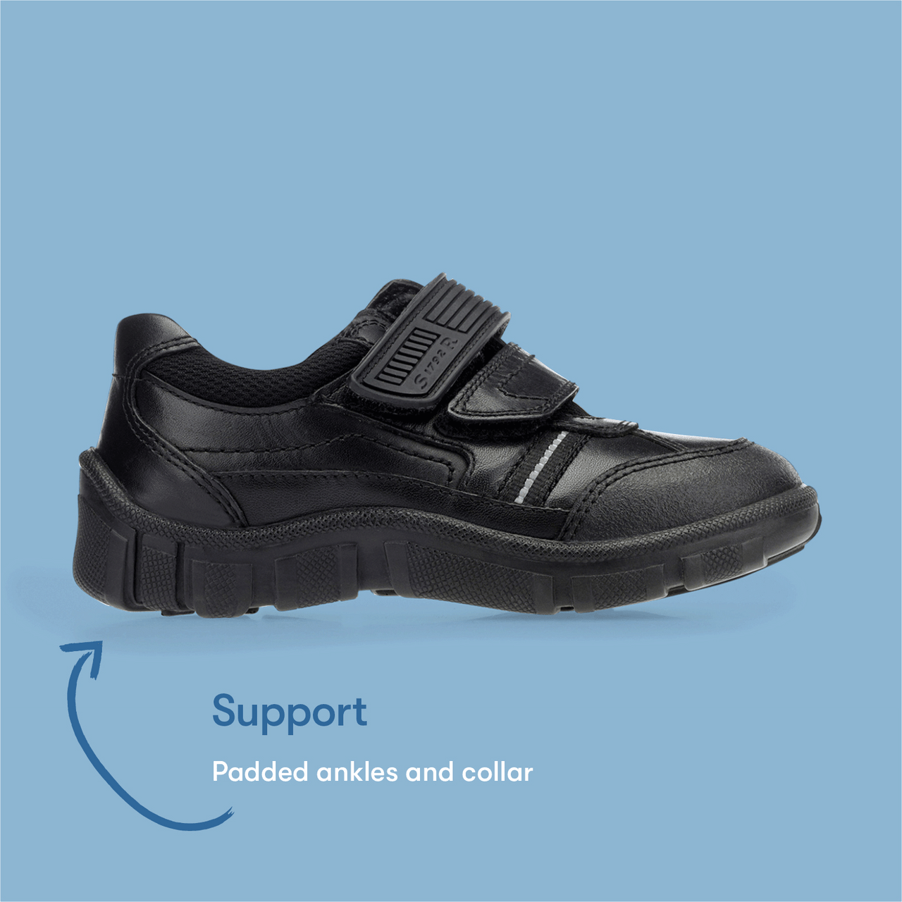 Start Rite Luke Black Leather School Shoes