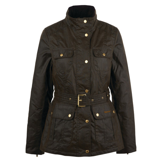 Barbour Winter Olive Belted Utility Wax Jacket