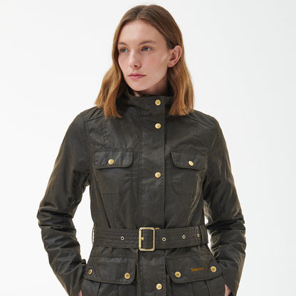 Barbour Winter Olive Belted Utility Wax Jacket