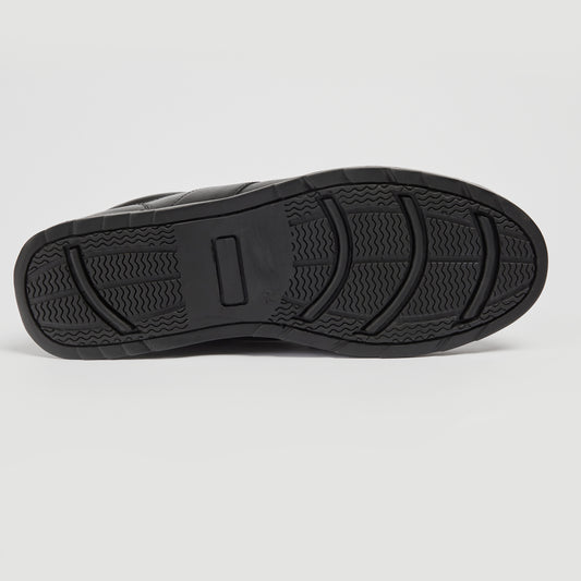 Pod Logan Black Lace Up School Shoes
