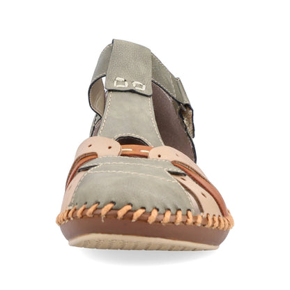 Rieker M1655-54 Olive/Beige/Cayenne Sandals