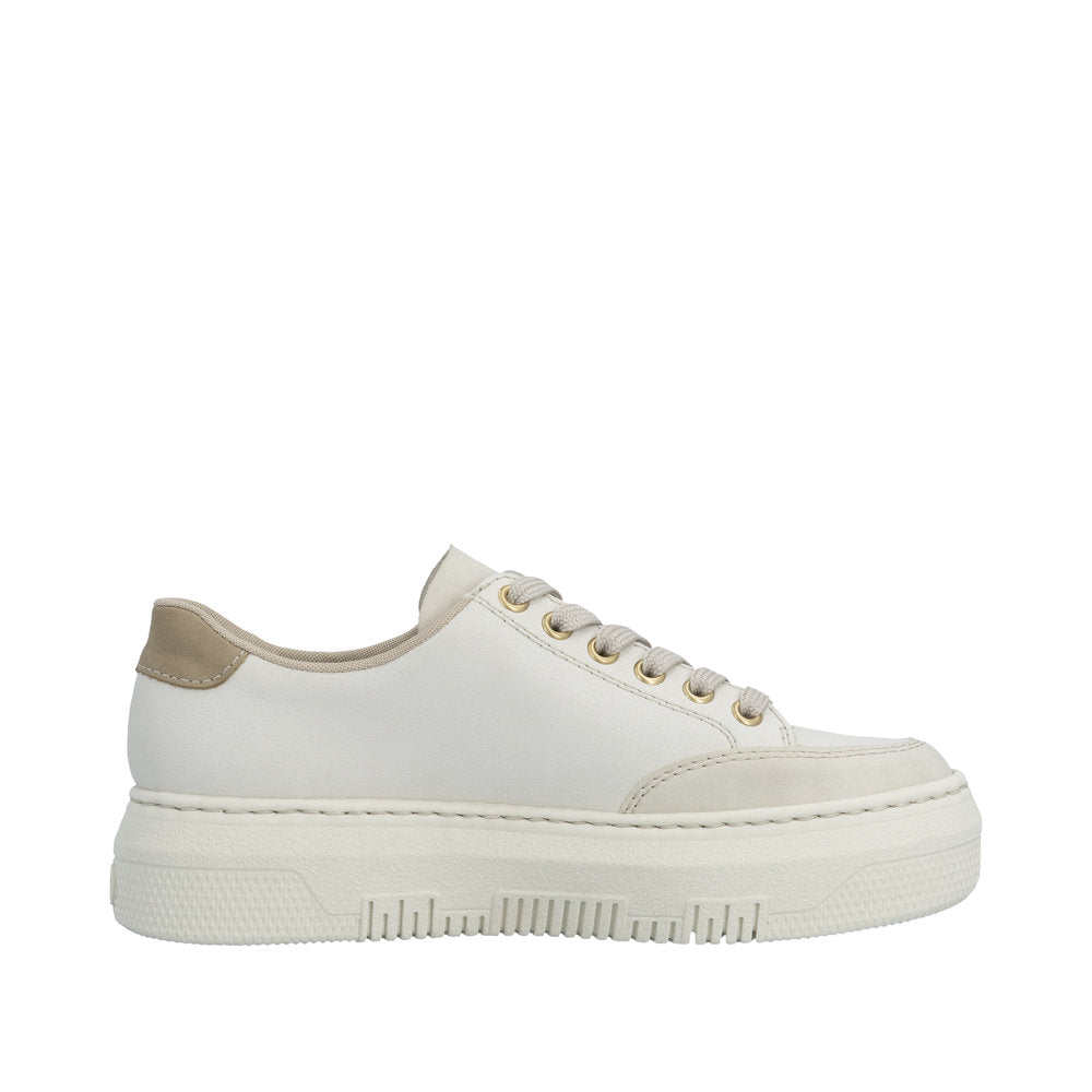Rieker M1912-80 Off White Cream Trainers