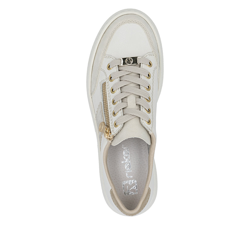 Rieker M1912-80 Off White Cream Trainers