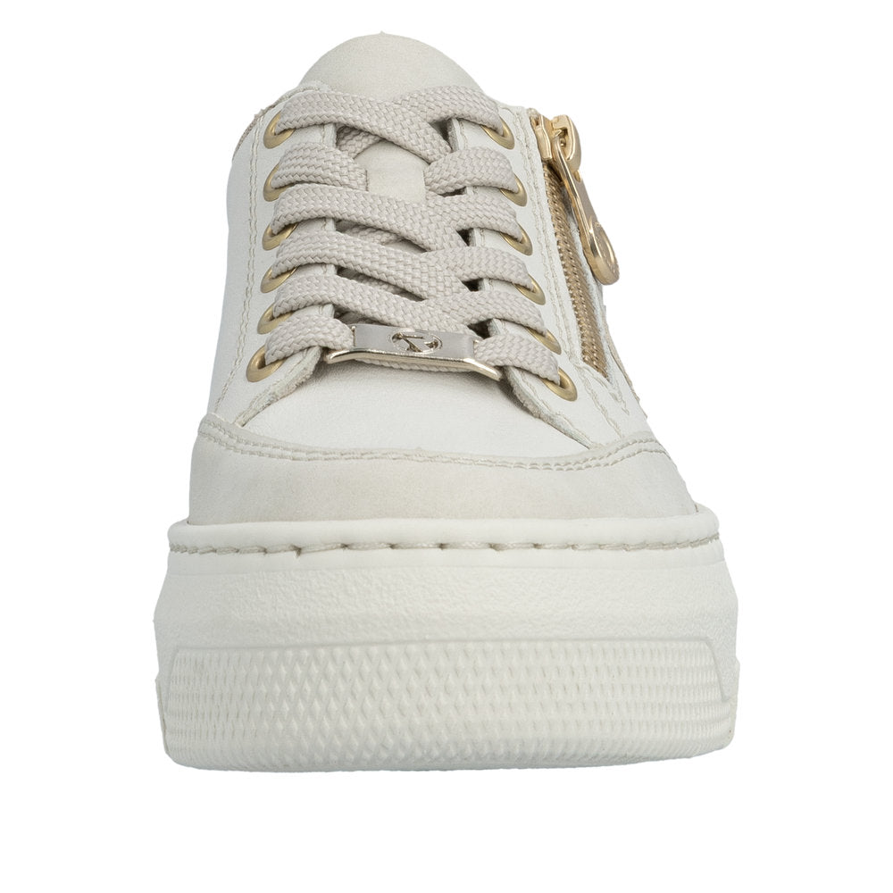 Rieker M1912-80 Off White Cream Trainers