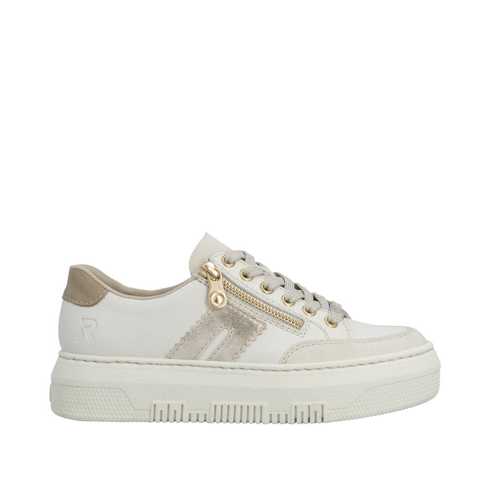 Rieker M1912-80 Off White Cream Trainers