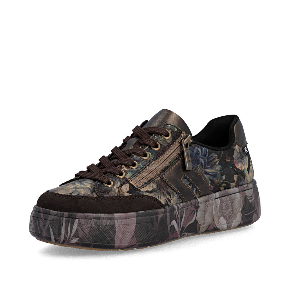 Rieker M7711-26 Brown Combination Casual Shoes