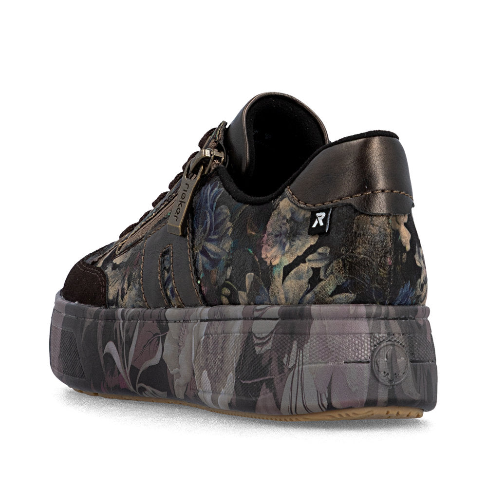 Rieker M7711-26 Brown Combination Casual Shoes