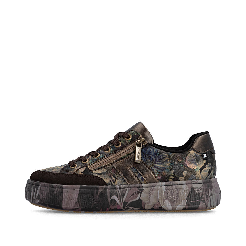 Rieker M7711-26 Brown Combination Casual Shoes
