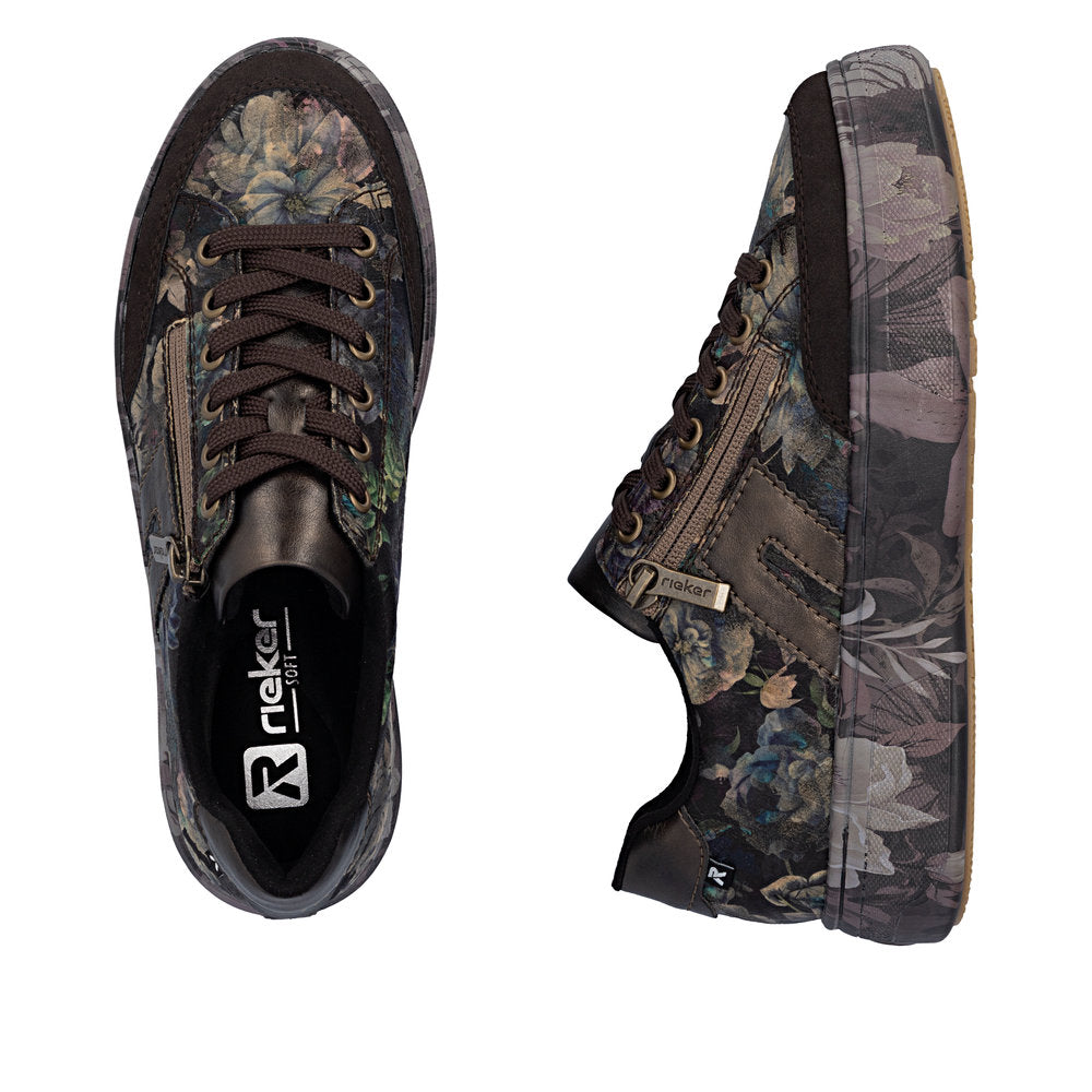 Rieker M7711-26 Brown Combination Casual Shoes