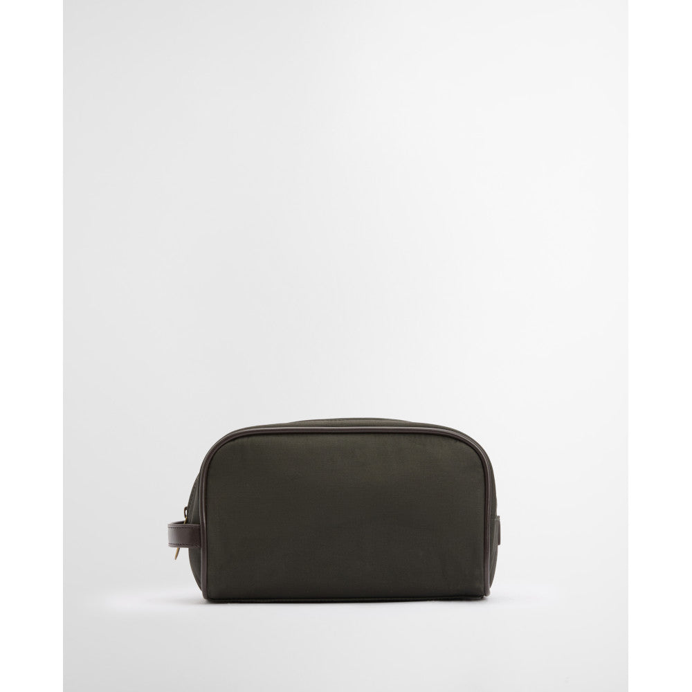 Barbour Olive/Beacon Wax Washbag