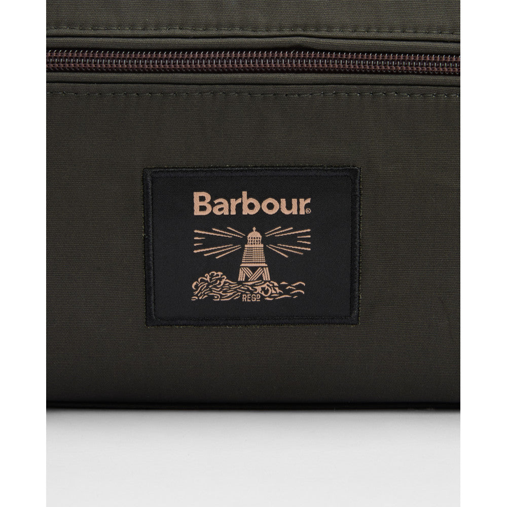 Barbour Olive/Beacon Wax Washbag