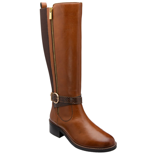 Lotus Malia Tan Leather Knee Boots
