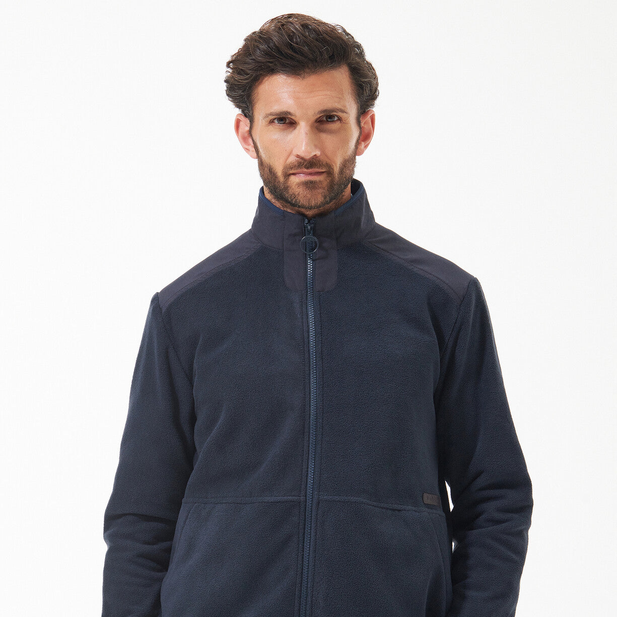 Barbour Country Fleece Navy Jacket