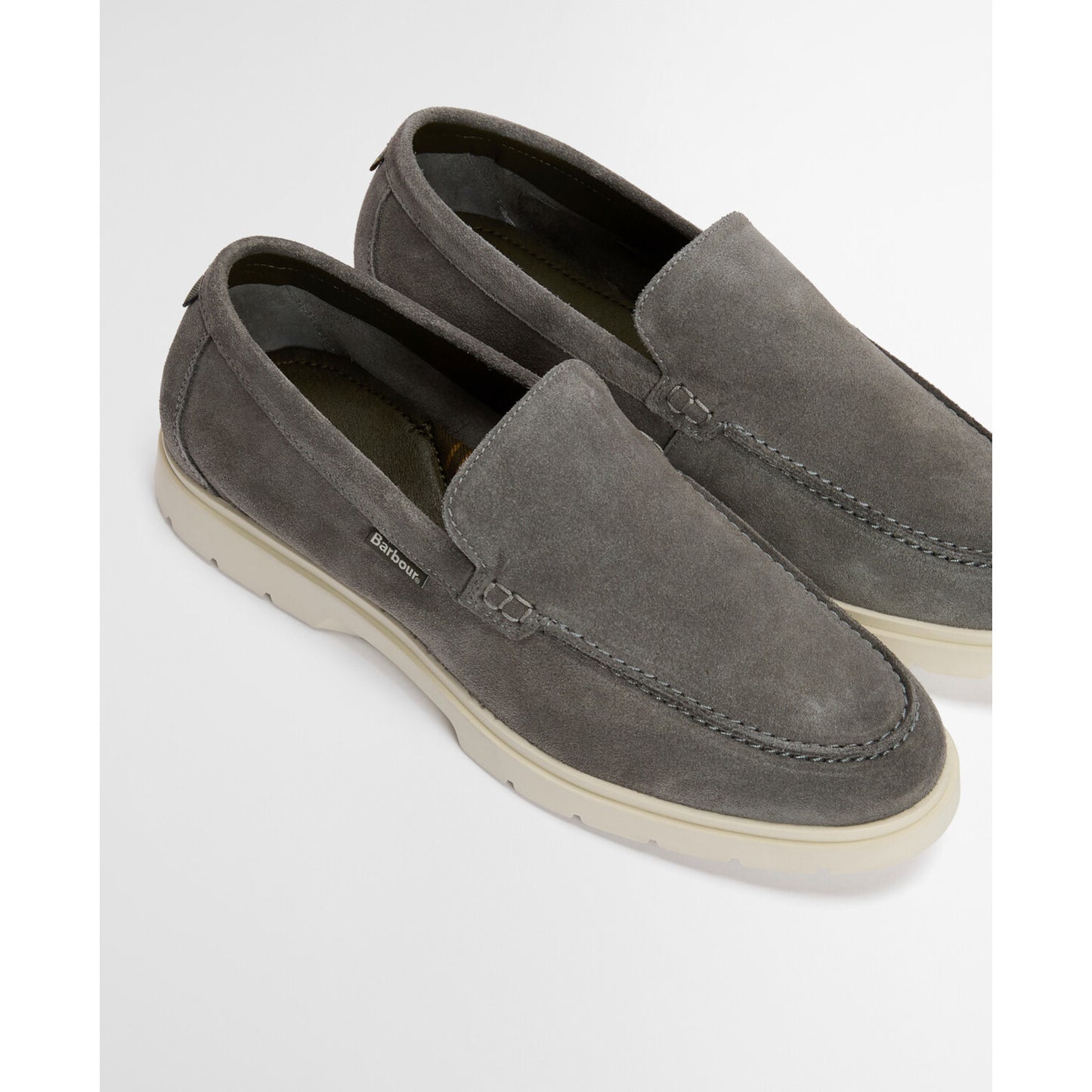 Barbour Carty Slate Grey Suede Loafer