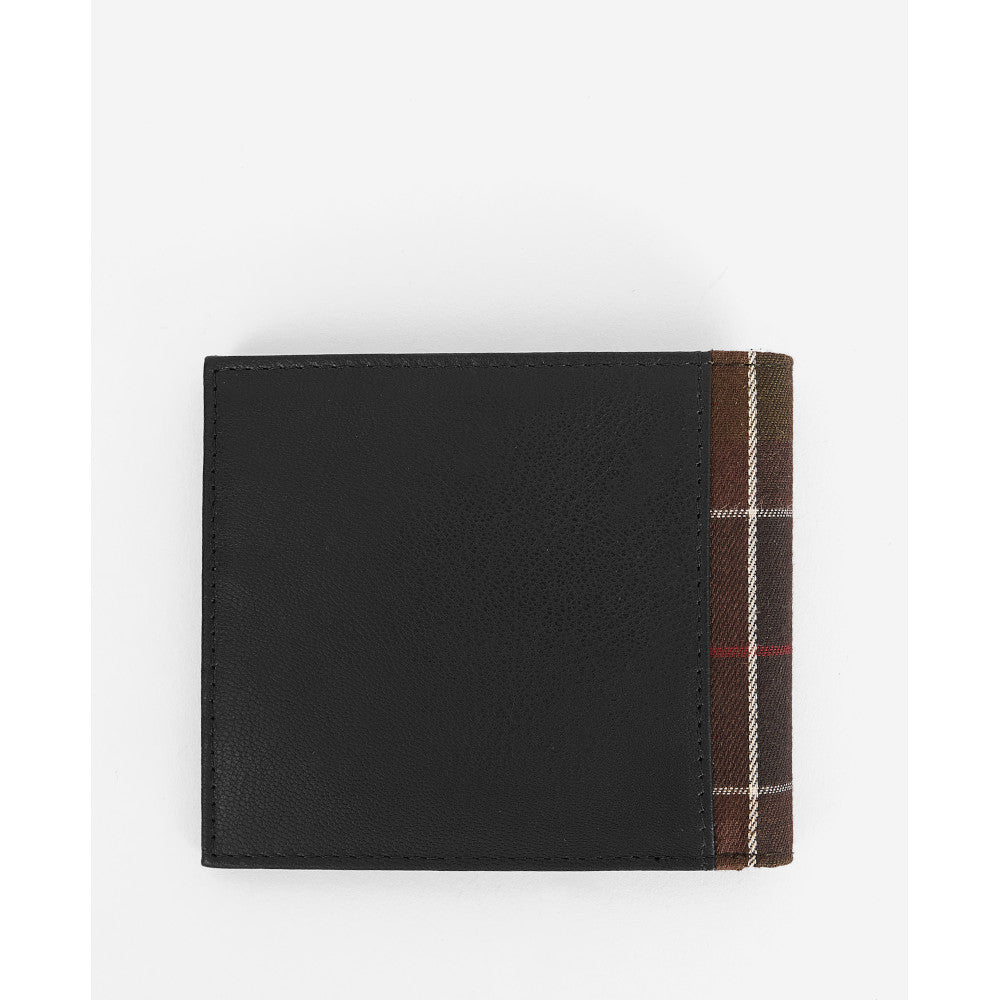 Barbour Black/Classic Tartan Leather Wallet & Card Holder Gift Set