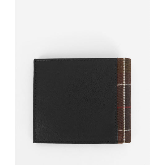 Barbour Black/Classic Tartan Leather Wallet & Card Holder Gift Set