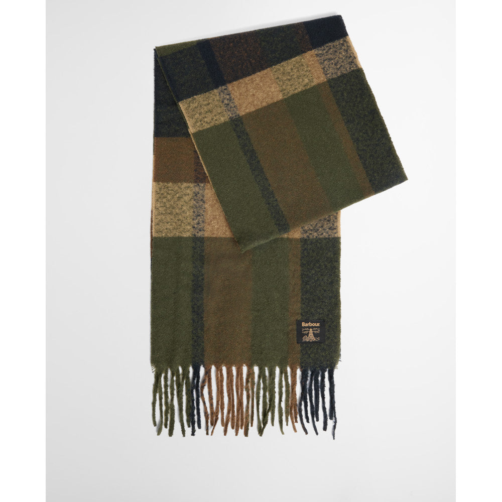 Barbour Westerdale Olive/Navy Beanie & Scarf Gift Set