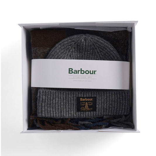 Barbour Westerdale Midnight Beanie & Scarf Set