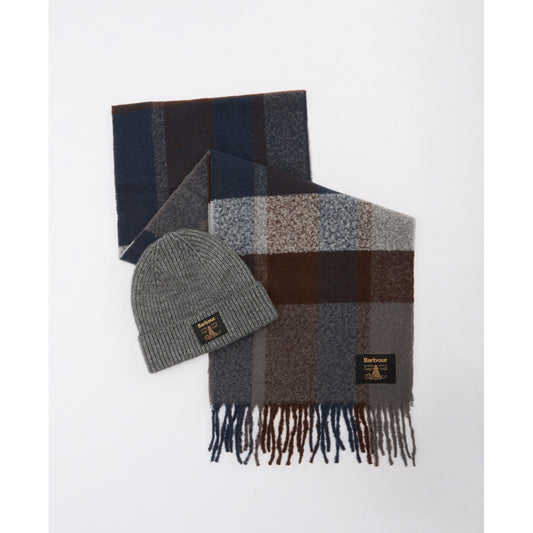 Barbour Westerdale Midnight Beanie & Scarf Set