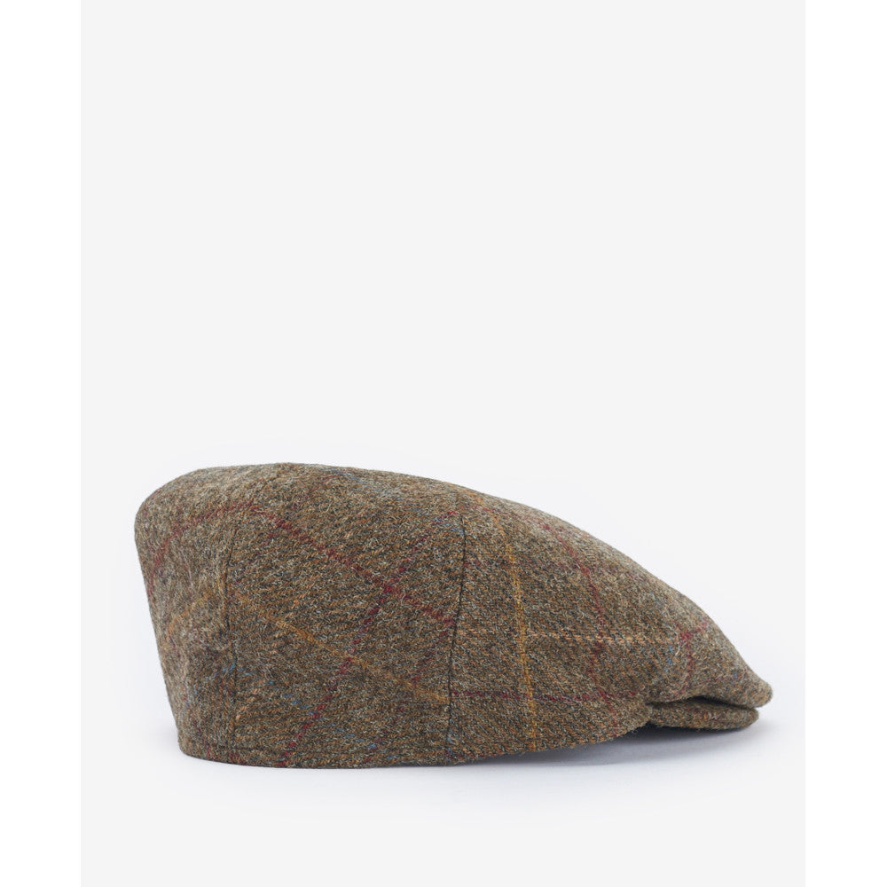 Barbour Crieff Olive/Blue/Red Flat Cap