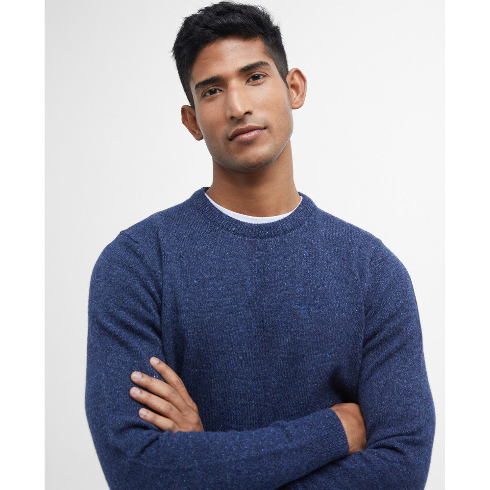Barbour Essential Tisbury Deep Blue Crew Neck Jumper