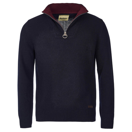 Barbour Nelson Essential Navy Half Zip