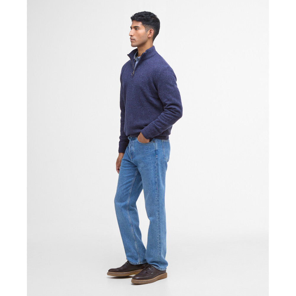 Barbour Essential Tisbury Deep Blue Half Zip Jumper