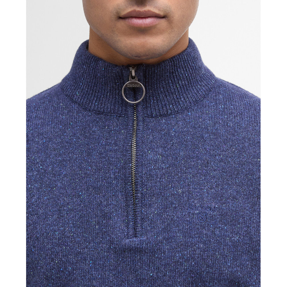 Barbour Essential Tisbury Deep Blue Half Zip Jumper