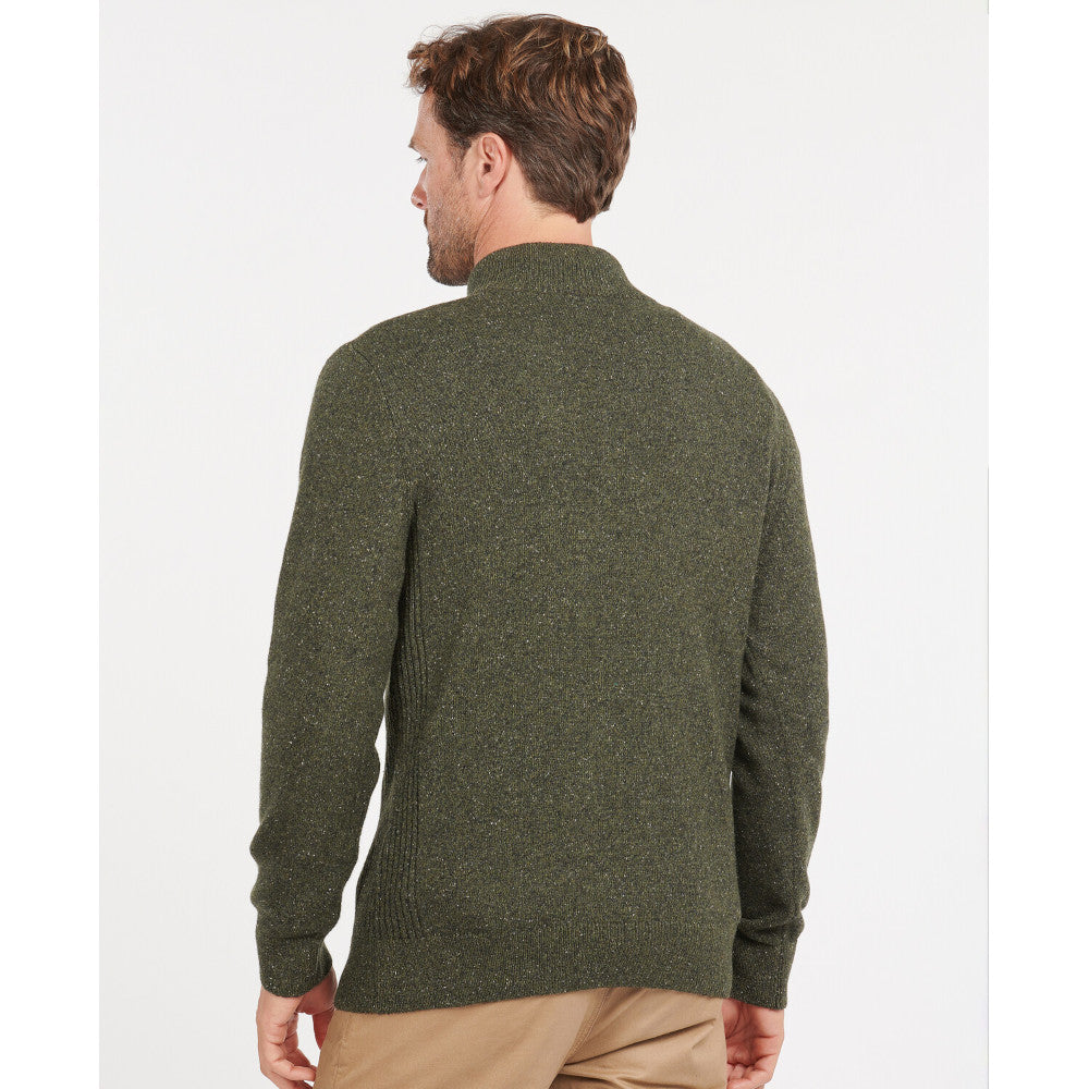 Barbour Essential Tisbury Dark Seaweed Half Zip Jumper