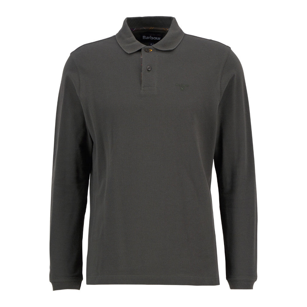Barbour Essential Long Sleeve Forest Sports Polo