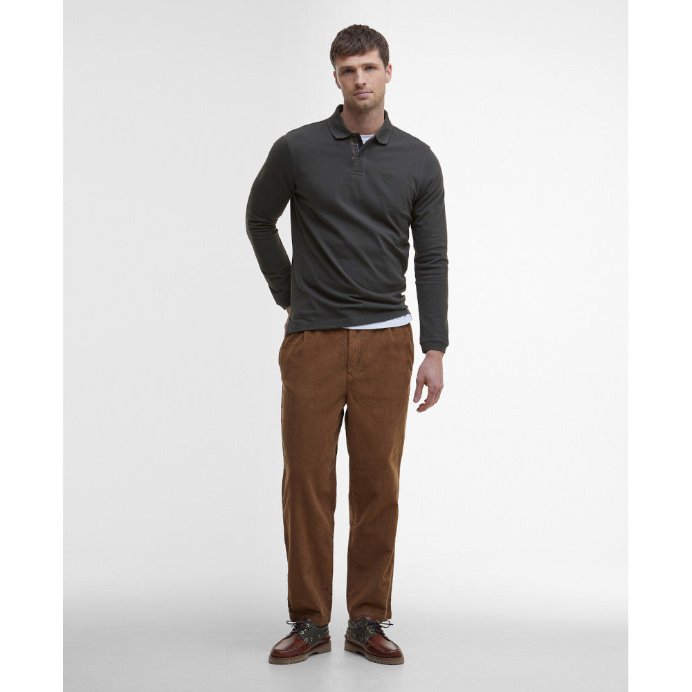 Barbour Essential Long Sleeve Forest Sports Polo