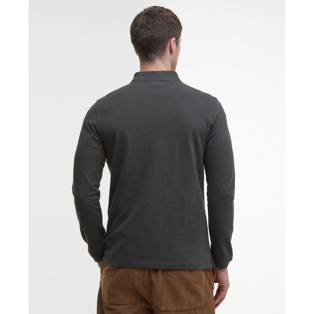 Barbour Essential Long Sleeve Forest Sports Polo
