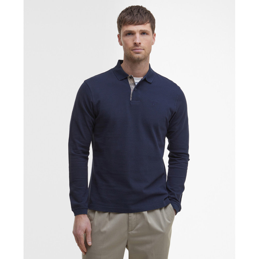 Barbour Essential Long Sleeve Navy Sports Polo