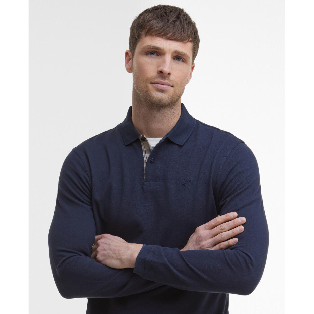 Barbour Essential Long Sleeve Navy Sports Polo